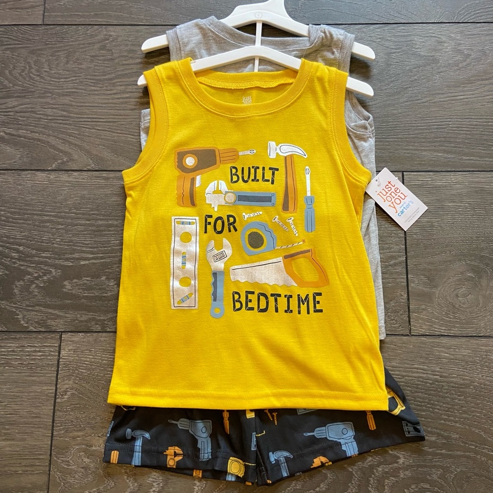NWT Carters 3-Piece Construction Pajamas Set